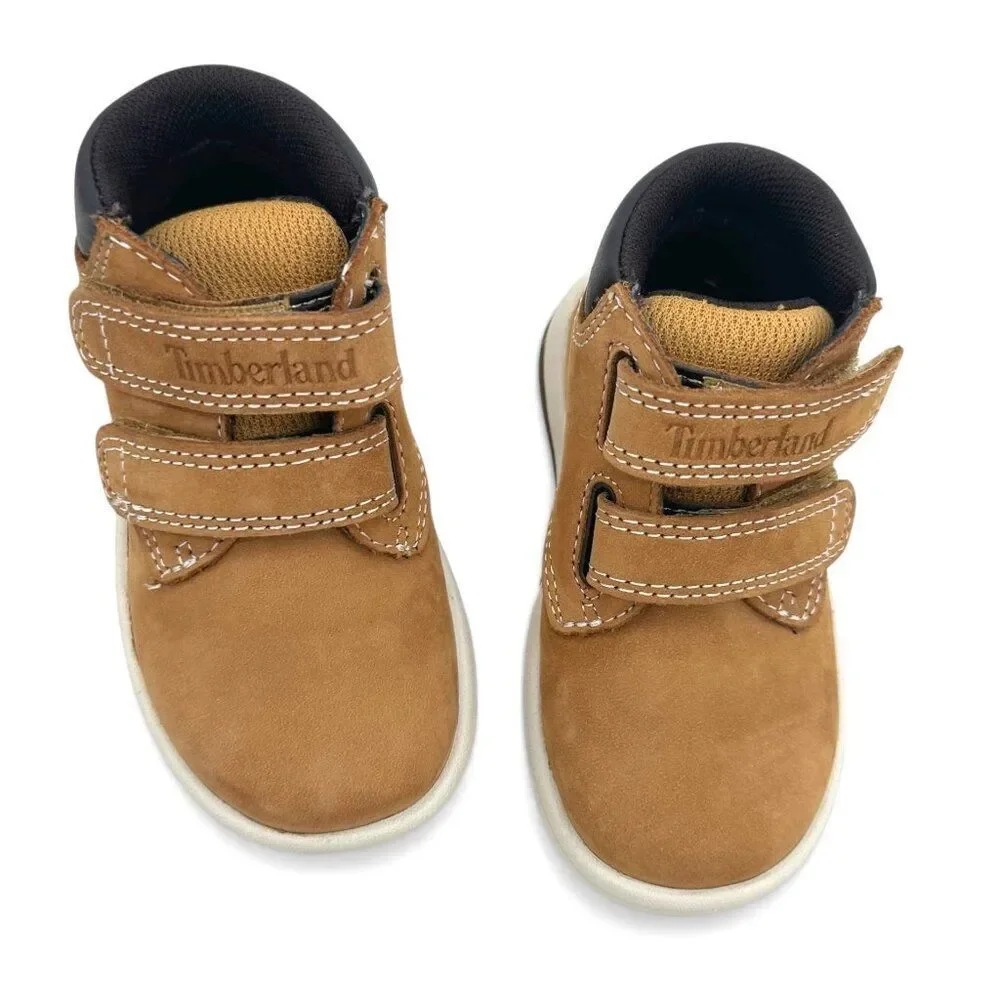 Timberland Toddler Toddle Tracks Wheat Nubuck Leather Boots Hook & Loop Size 5